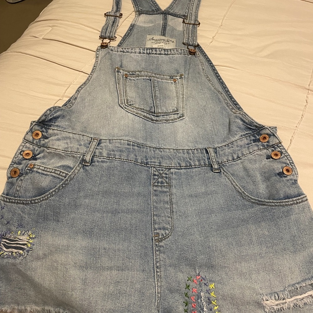 American Rag Light Blue Denim Overalls